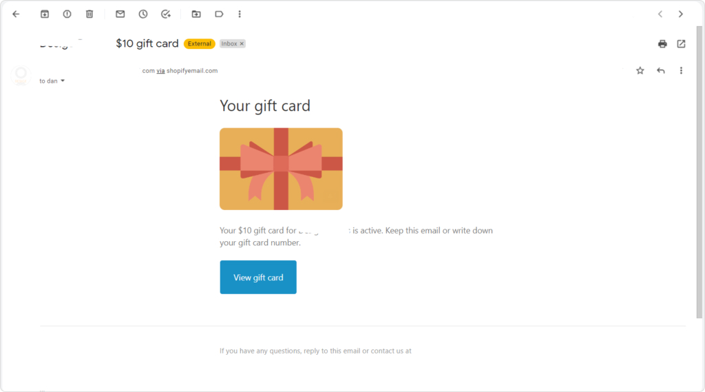 gift card