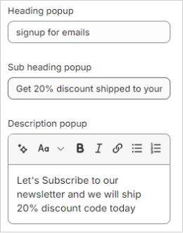 newsletter popup